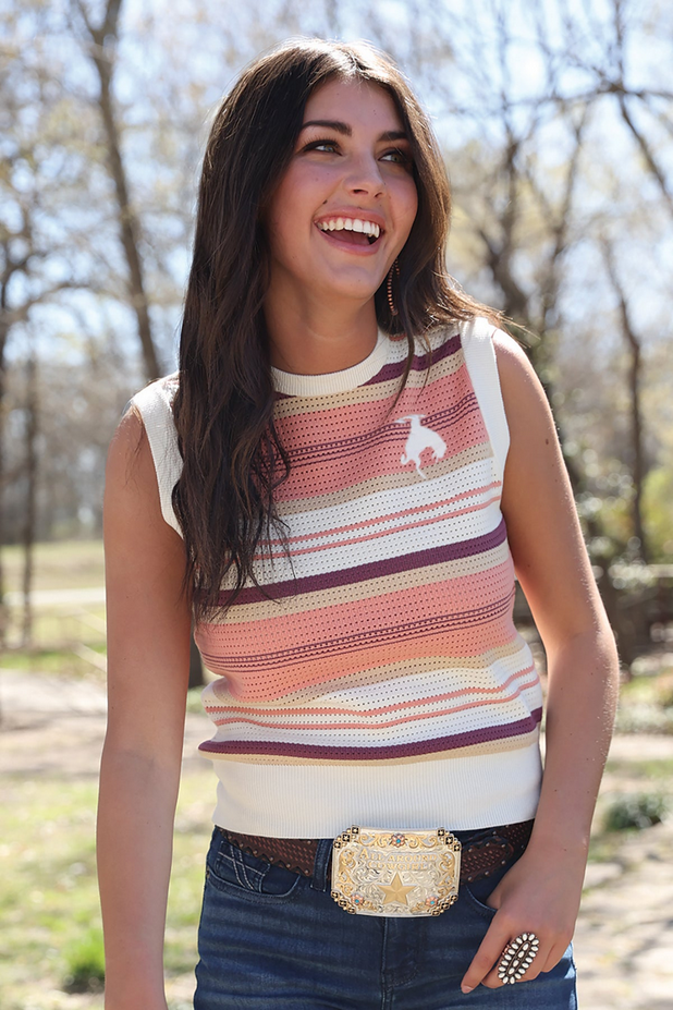 Cinch Women's Striped Knit Sweater