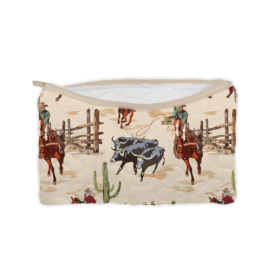 Ida Mae Home Small Quilted Makeup Bag