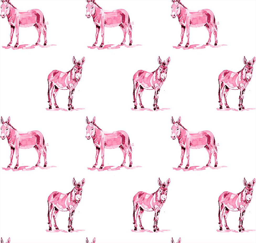 Donkey Icon Fuchsia Shorty Pajama Set