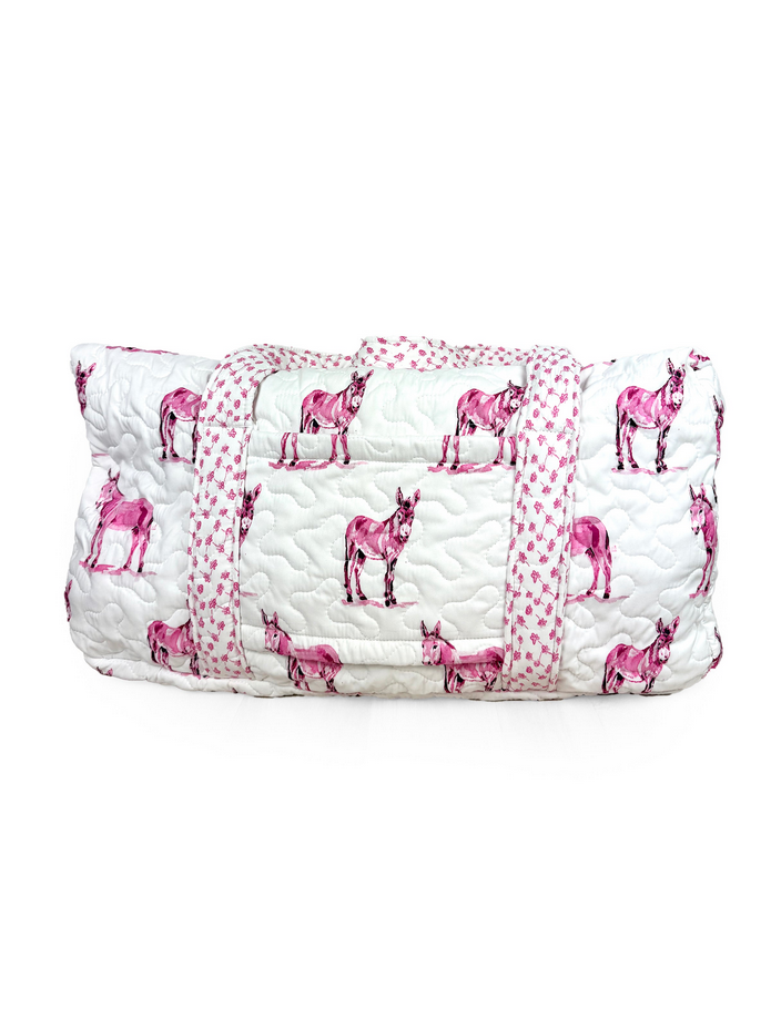 Quilted Weekender Duffle Bag
