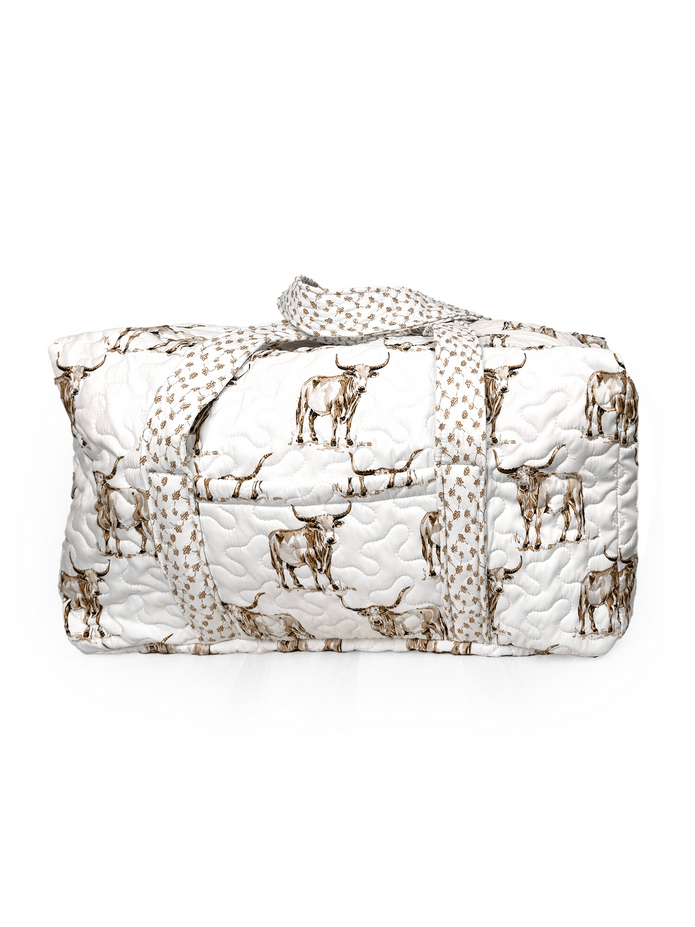 Quilted Weekender Duffle Bag