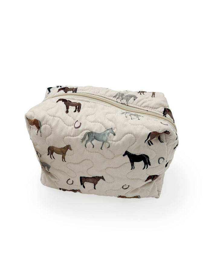 Ida Mae Large Quilted Makeup Bag