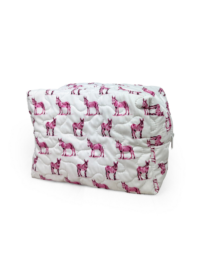 Ida Mae Large Quilted Makeup Bag