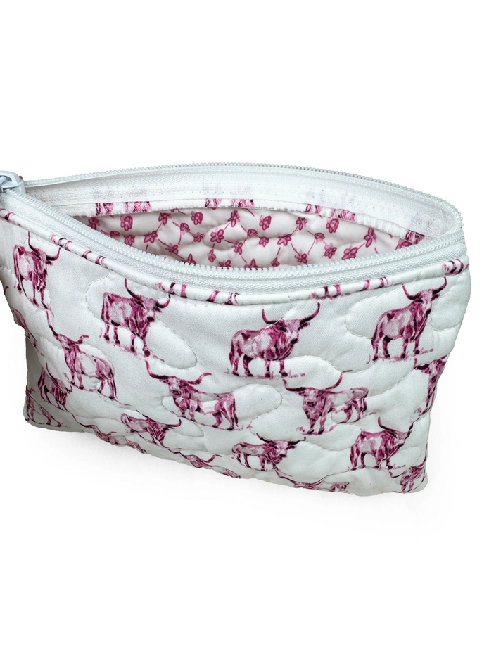 Ida Mae Small Quilted Makeup Bag