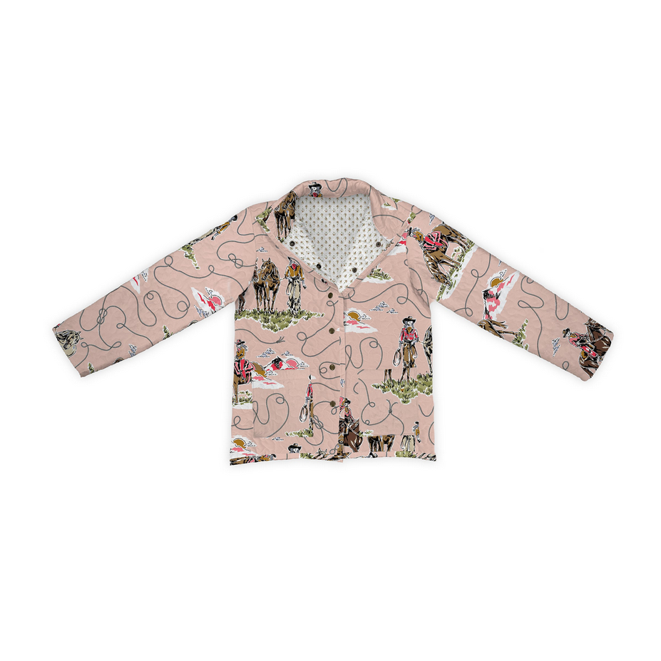 Ida Mae Sierra Cowgirl Rose Quilted Snap Jacket