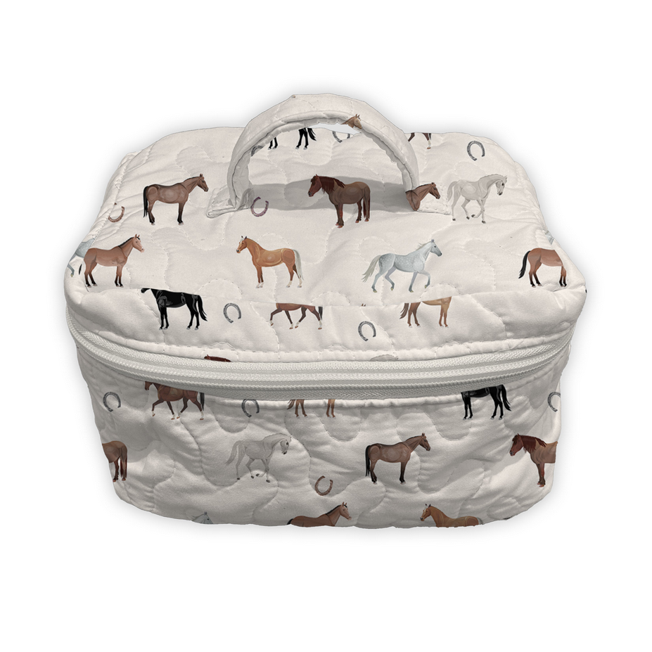 Meadow Herd Icon Linen Quilted Travel Case
