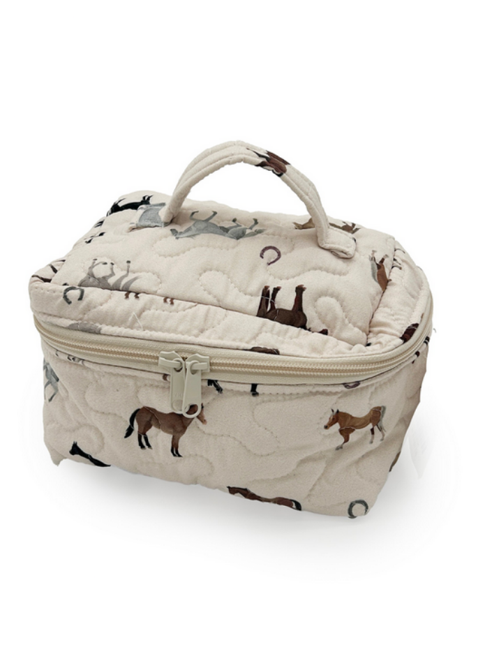 Meadow Herd Icon Linen Quilted Travel Case