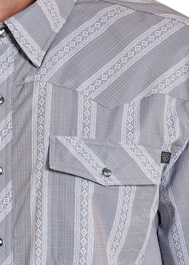 TEK Western Classic Dobby Stripe Short Sleeve Shirt