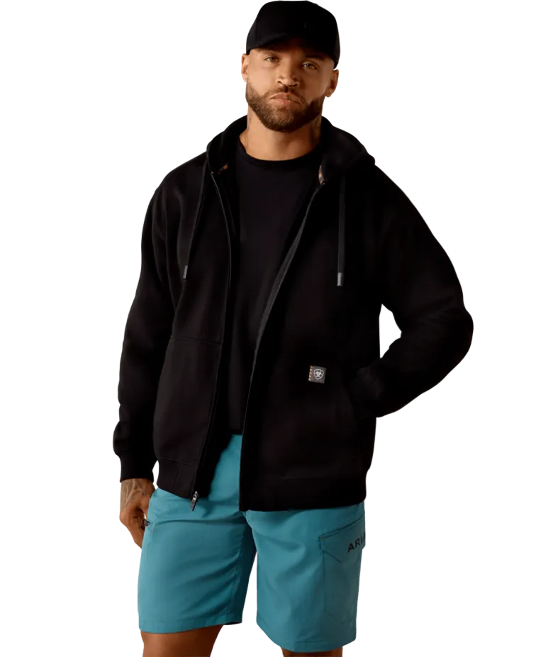 Rebar Lightweight Label Full Zip Hoodie