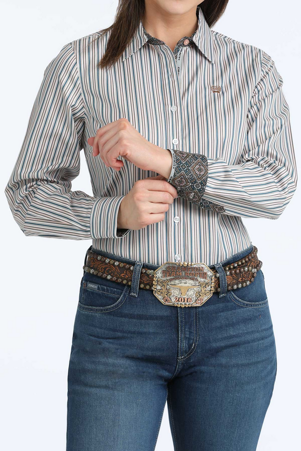 Cinch Women’s Arena Fit Stretch Button Down Western Shirt