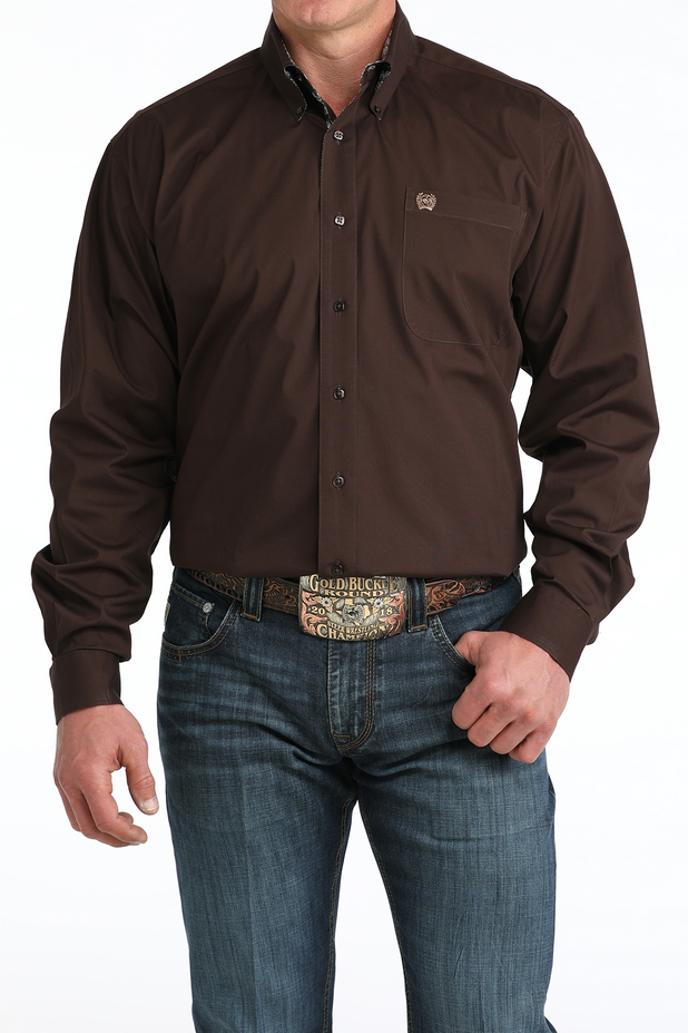 Men's Stretch Classic Fit Button-Down Western Shirt
