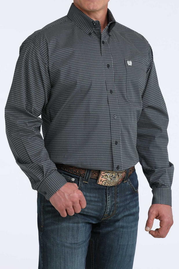 Men's Stretch Classic Fit Button-Down Western Shirt