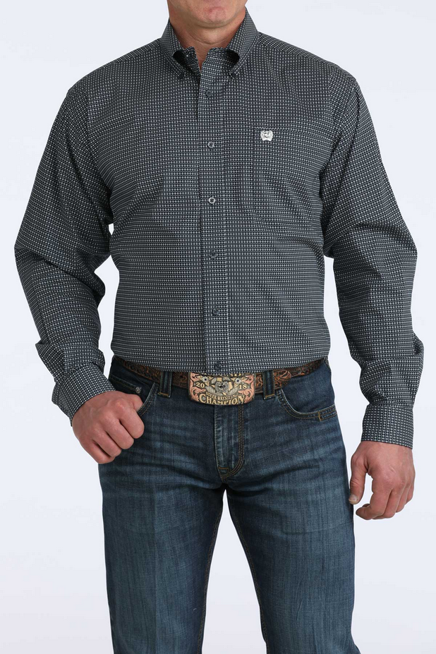 Men's Stretch Classic Fit Button-Down Western Shirt