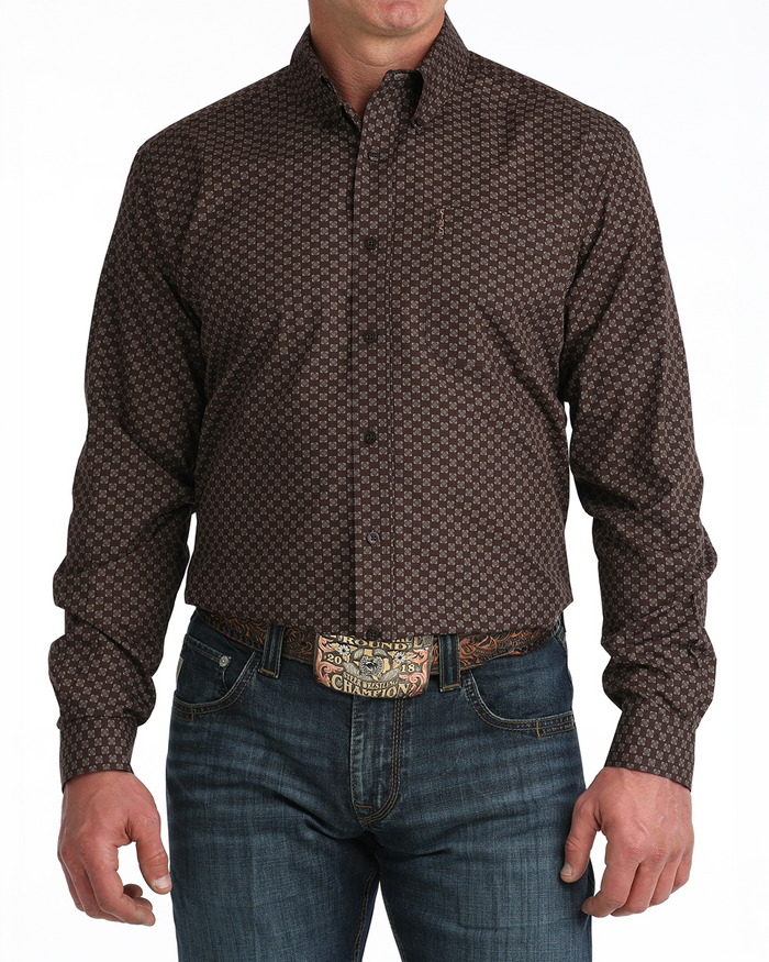 Men’s Modern Fit Button-Down Western Shirt