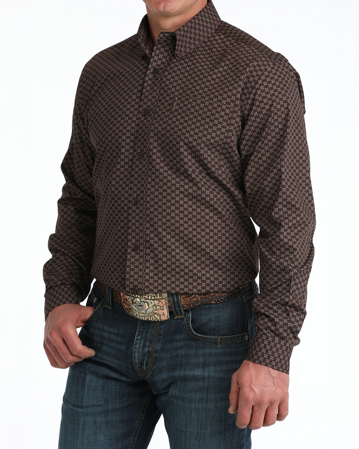 Men’s Modern Fit Button-Down Western Shirt