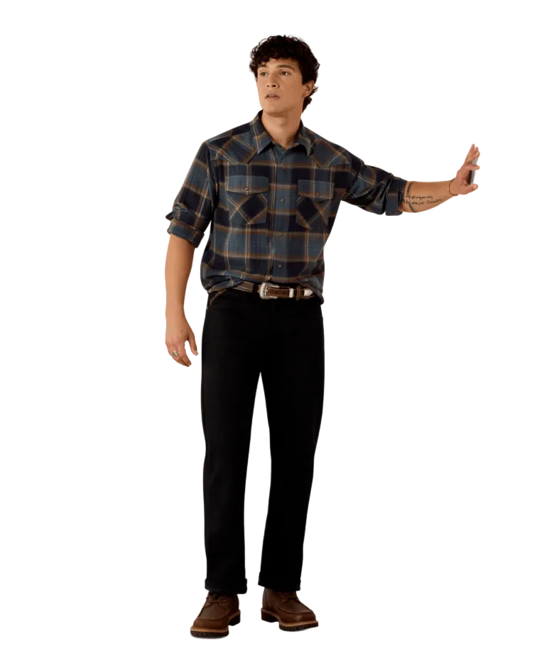 Retro Harbert Fitted Snap Shirt