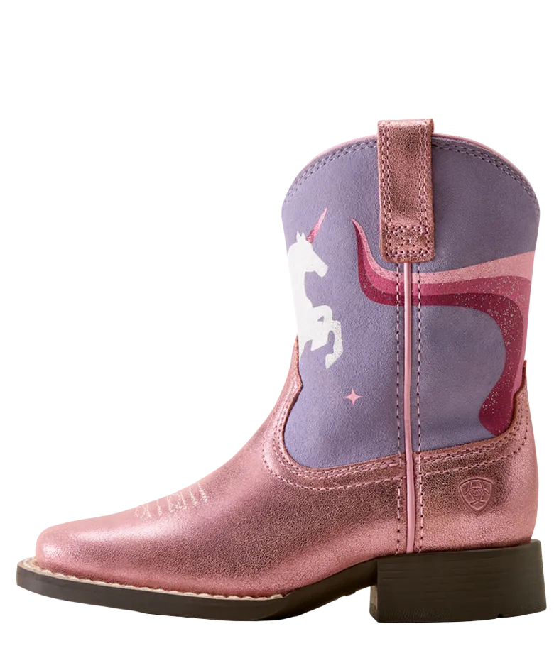 YTH Unicorn Magic Wide Square Toe Western Boot