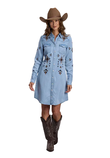 Light Blue Lyocell Denim Shirt Dress
