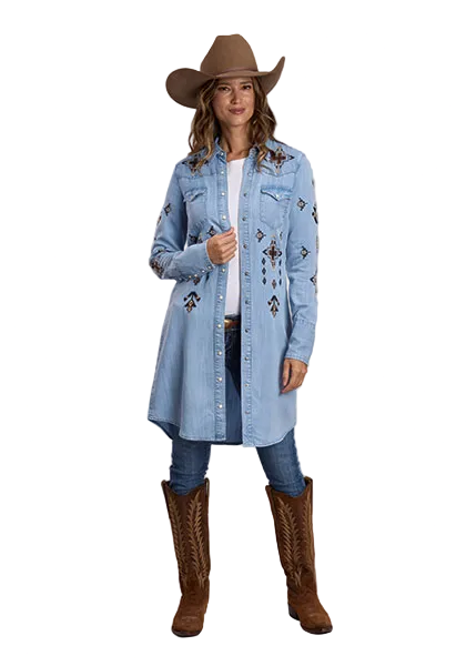 Light Blue Lyocell Denim Shirt Dress