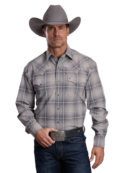 Silver Ombre Snap Shirt