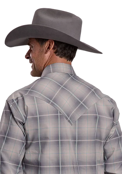 Silver Ombre Snap Shirt