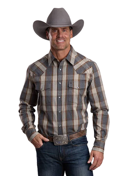 Heather Plaid Snap Shirt