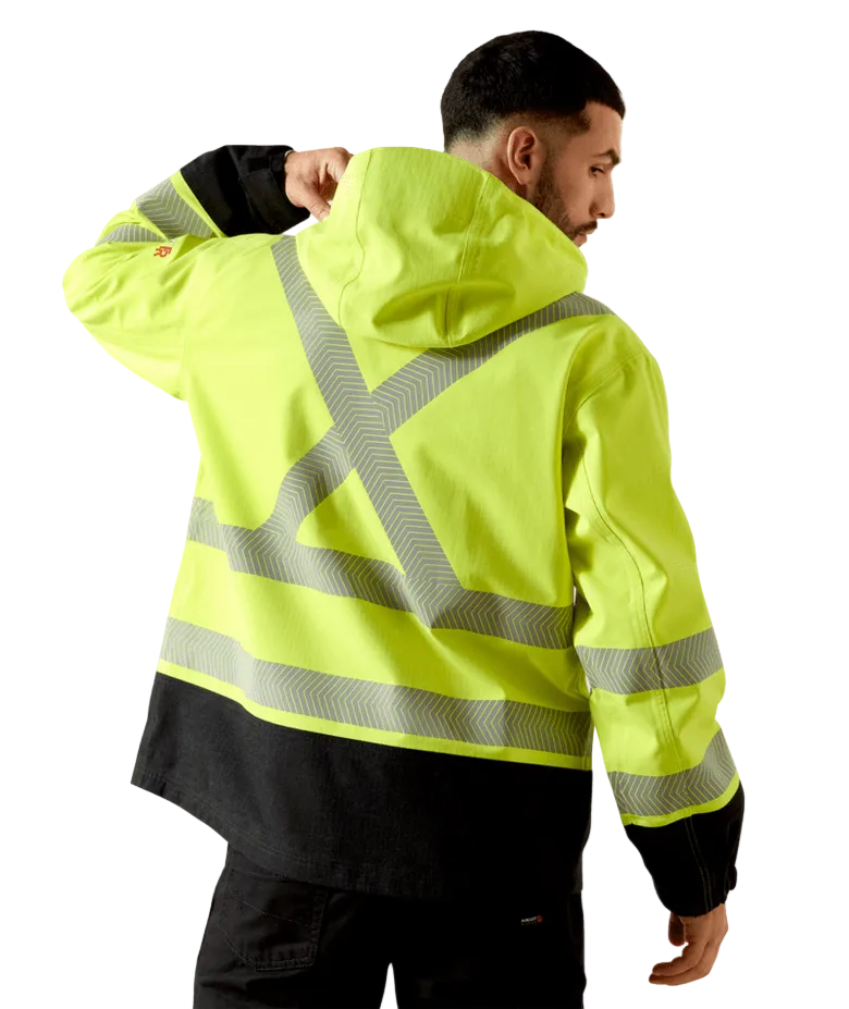 FR Hi-Vis Hooded Waterproof Jacket