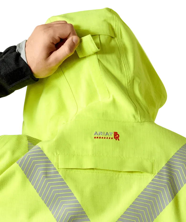 FR Hi-Vis Hooded Waterproof Jacket