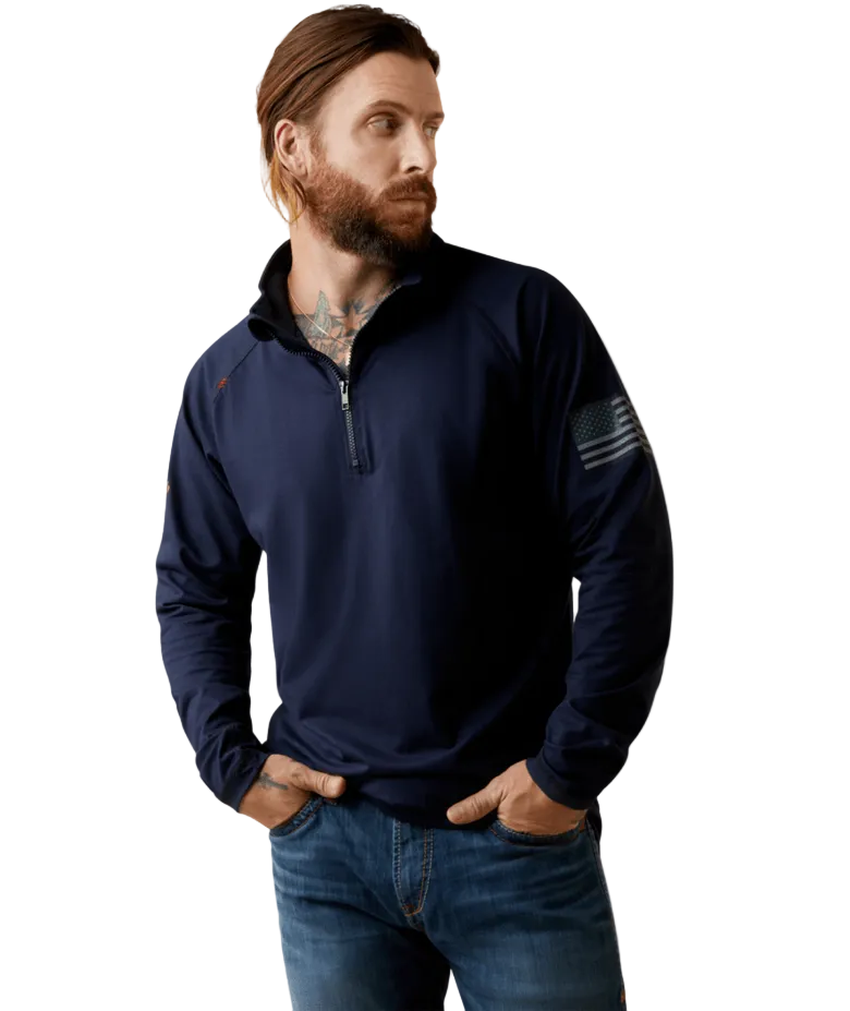 FR Combat Stretch Patriot 1/4 Zip Work Shirt