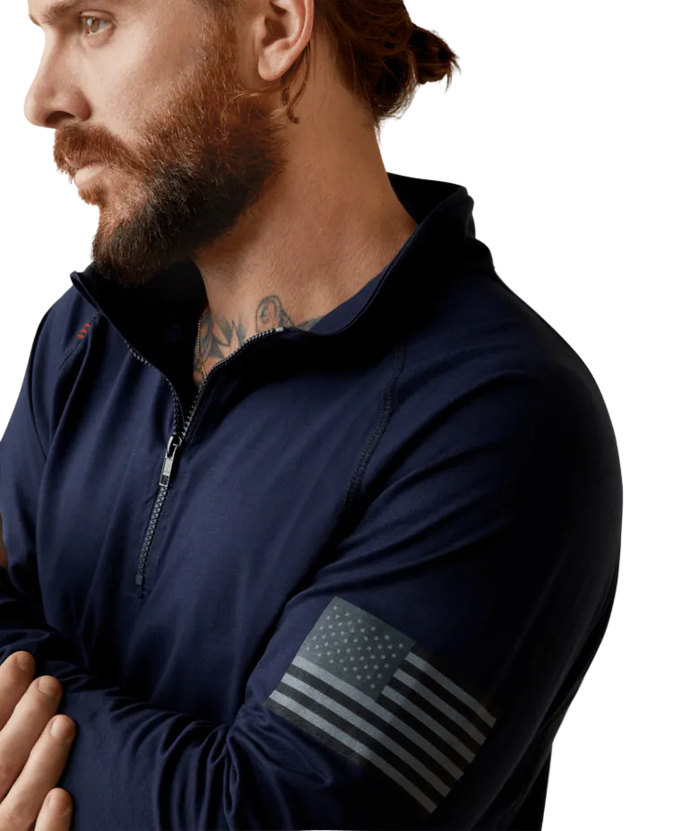 FR Combat Stretch Patriot 1/4 Zip Work Shirt