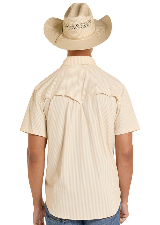 TEK Western Grey Pin Stripe Short Sleeve Shirt