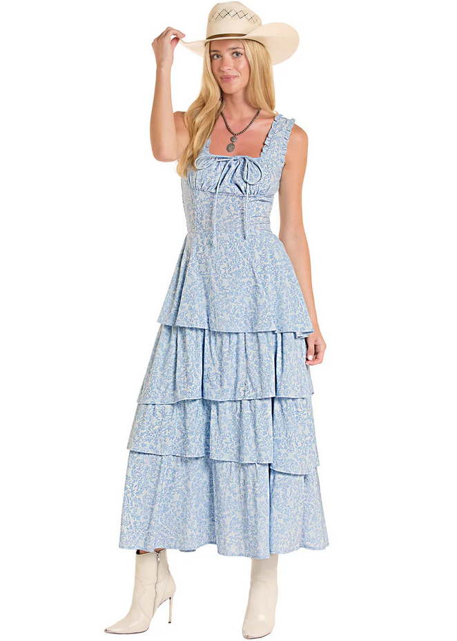 Flower Print Tiered Dress