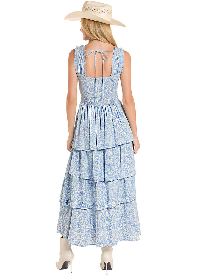 Flower Print Tiered Dress