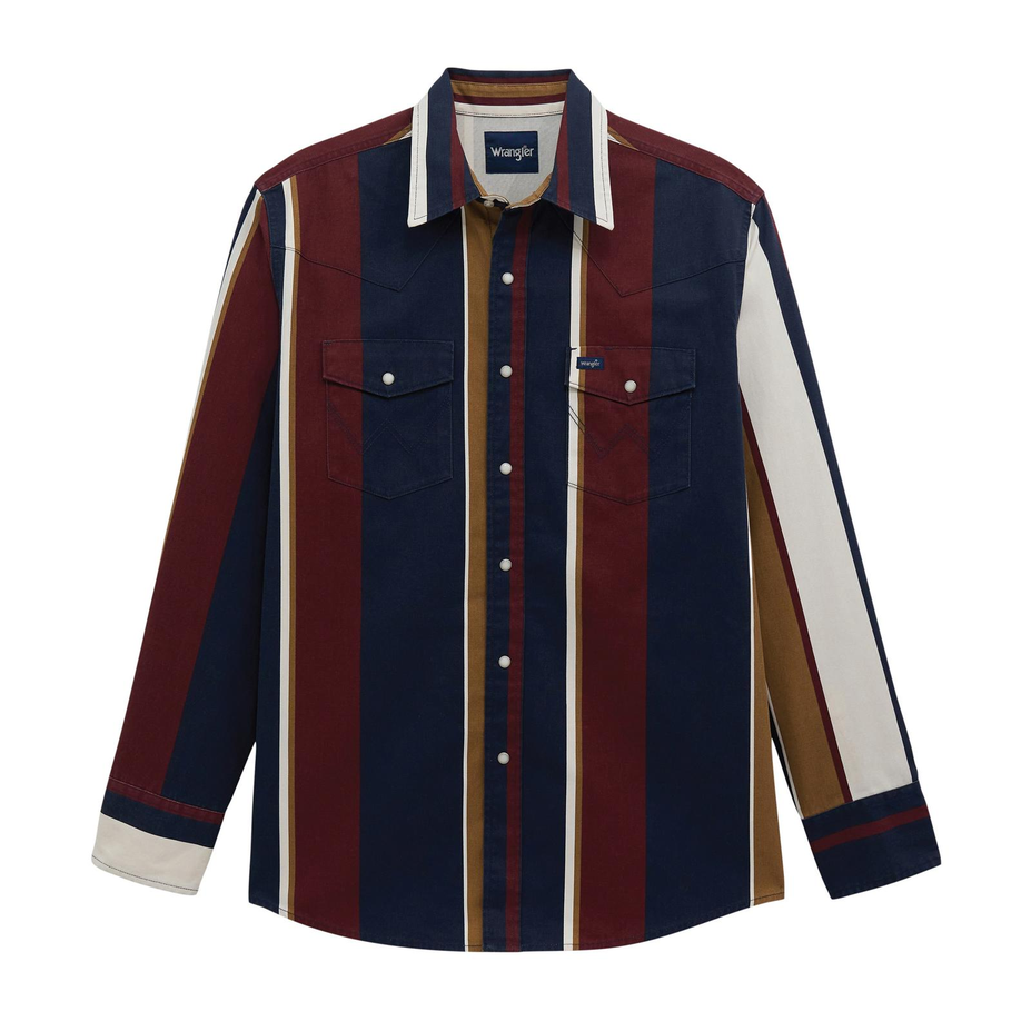 Wrangler® Vintage Inspired Brushpopper Long Sleeve Shirt
