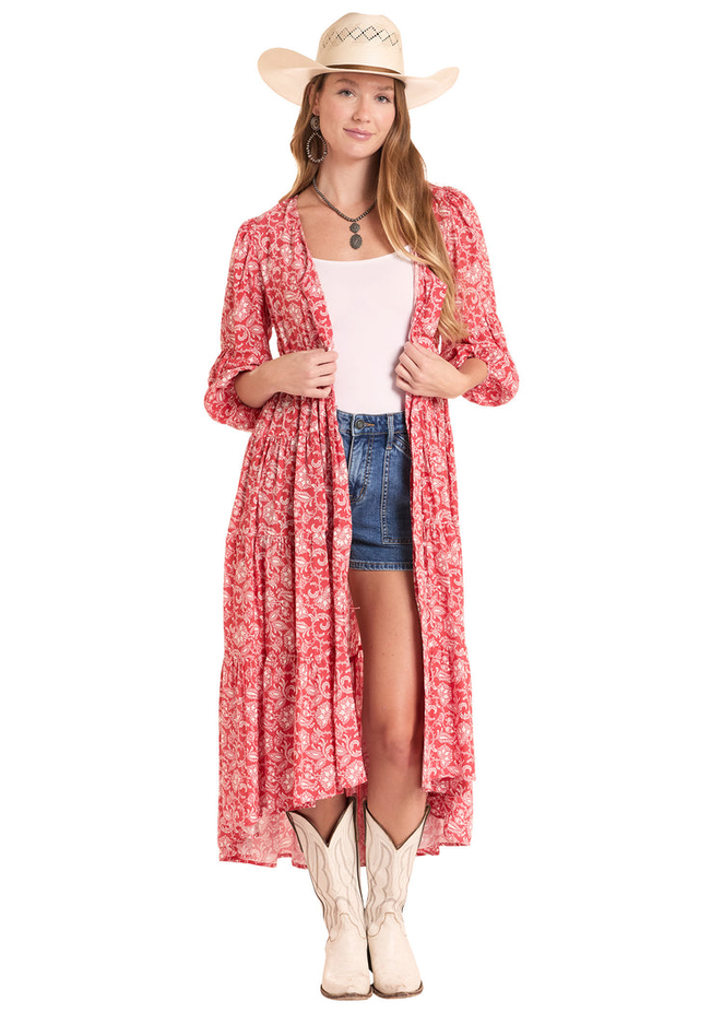 Tiered Challis Maxi Dress