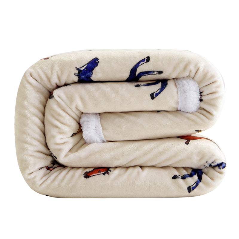 Wild Horses Campfire Sherpa Throw