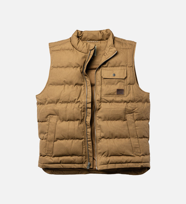 Men's Water Repellent Canvas Quilted Vest USA Made