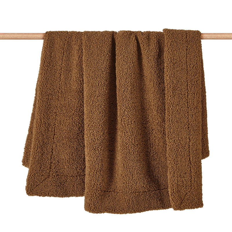Teddy Throw Blanket - Umber