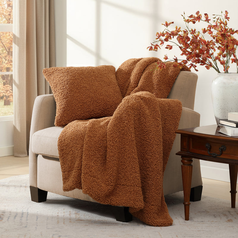 Teddy Throw Blanket - Caramel