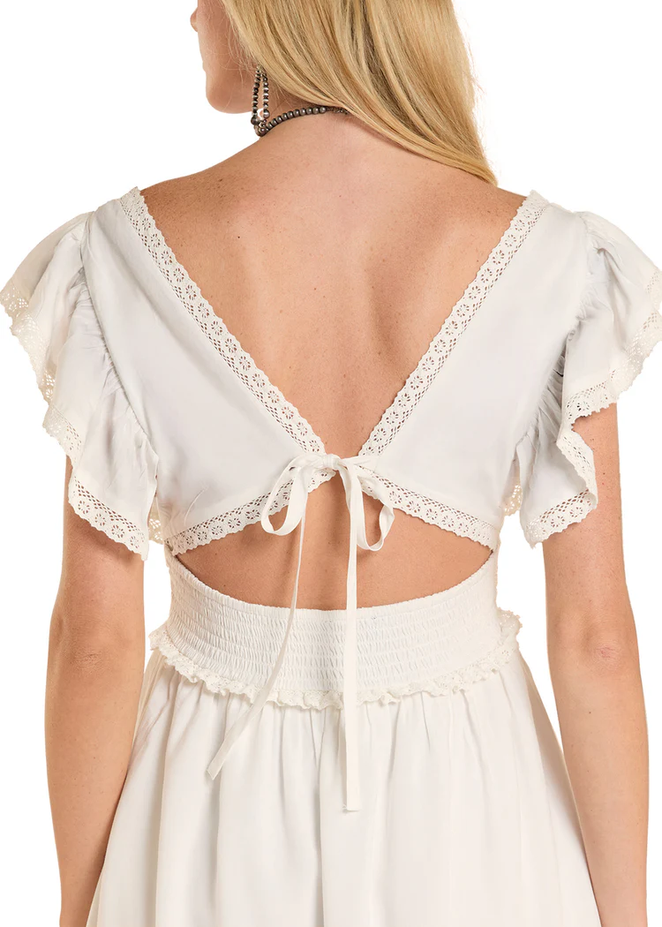 Embroidered Mini Dress