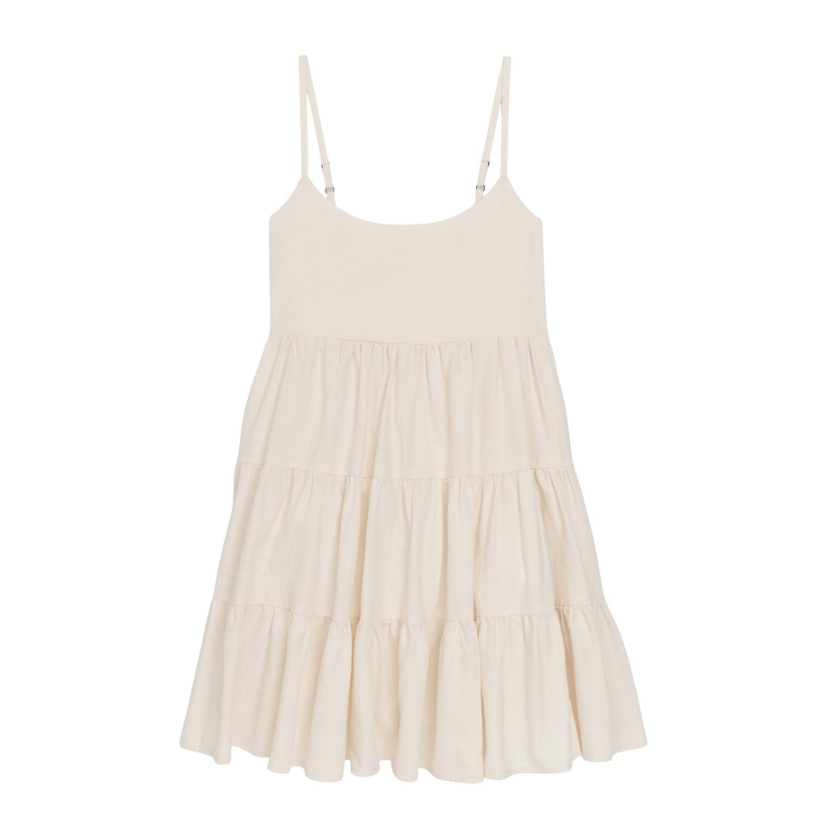 Wrangler Retro® Punchy Tiered Mini Dress - White