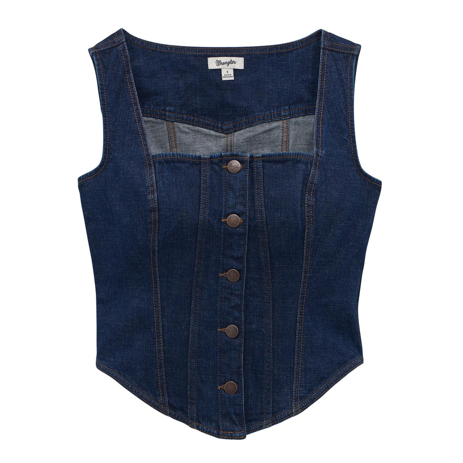 Wrangler Retro® Americana Denim Bustier Vest