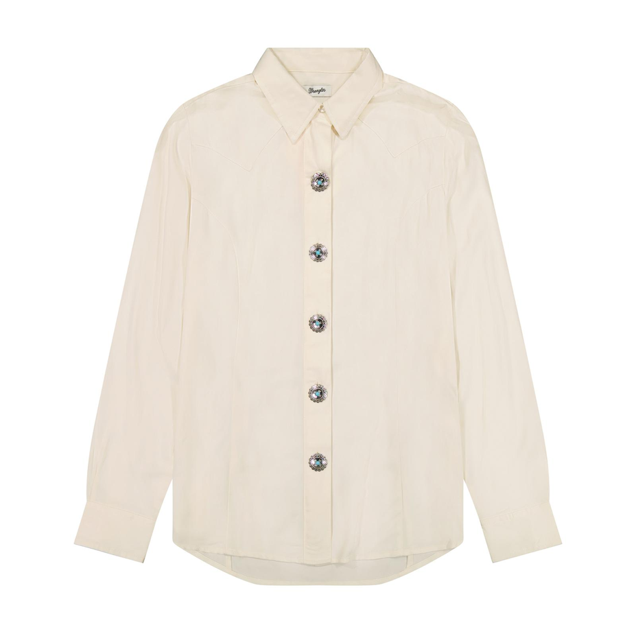Punchy Western Button Shirt White