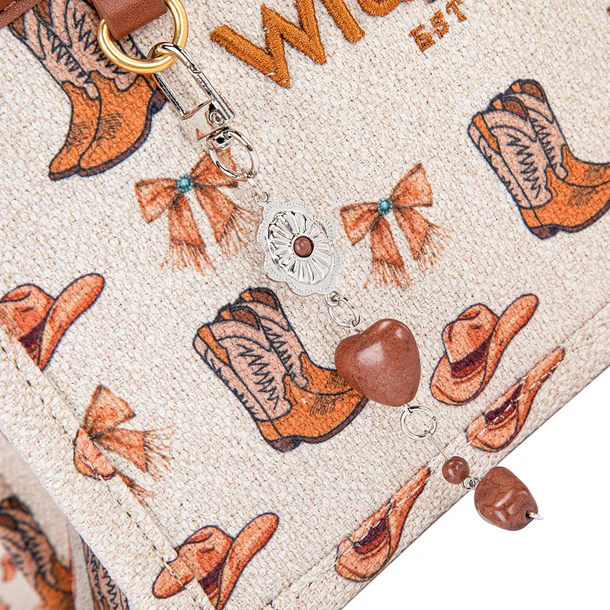 Western Print Cowgirl Tote Bag