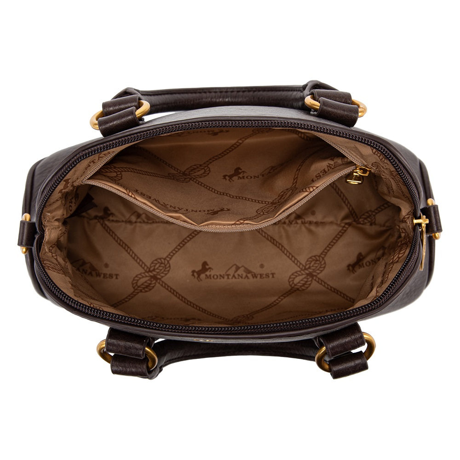 Montana West Whipstitch Dome Satchel Bag