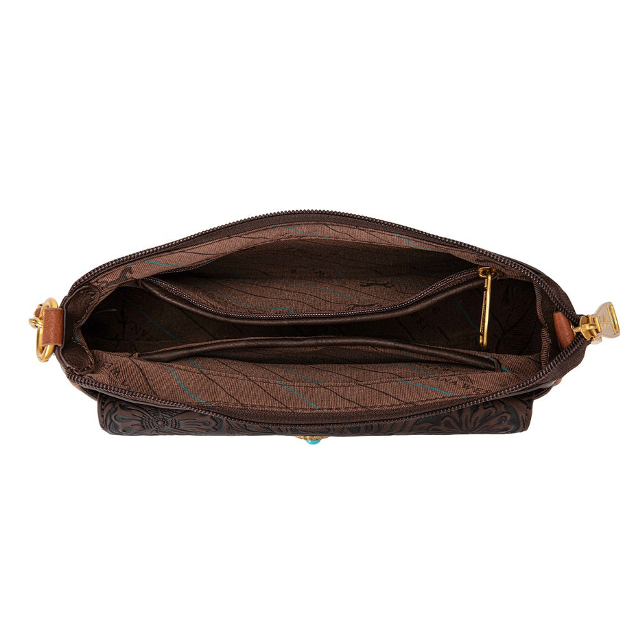 Montana West Tooled Floral Chain Shoulder Crossbody Bag