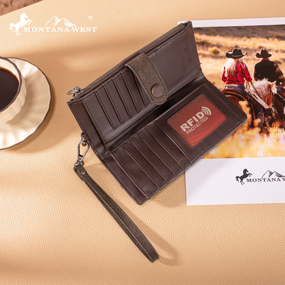 Montana West Embroidered Collection Wallet