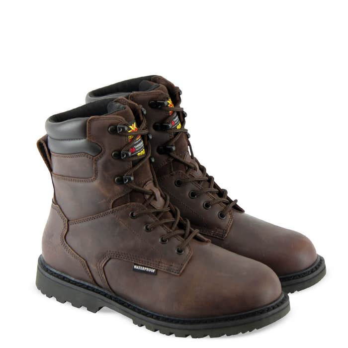 8" V Series Waterproof Insulated Crazyhorse Work Boot