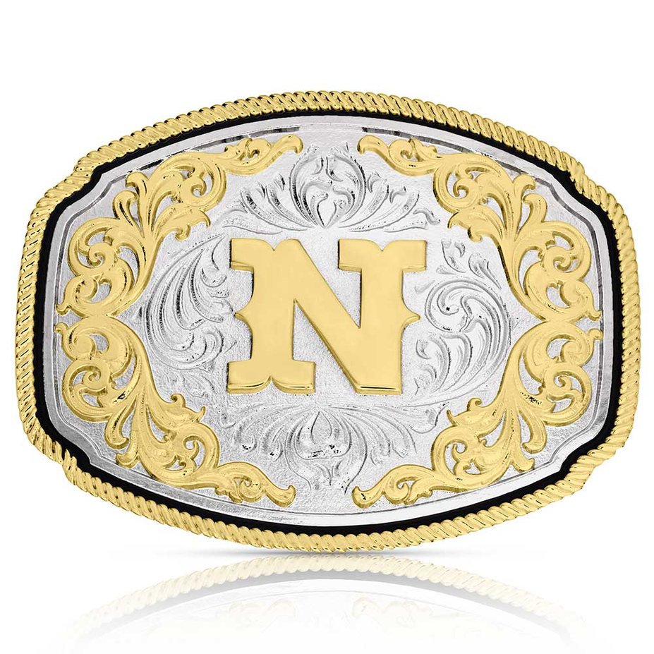 Western Initial Buckle - Style N