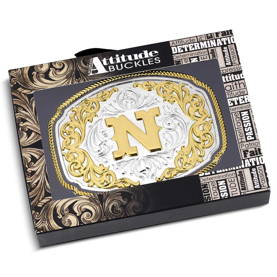 Western Initial Buckle - Style N